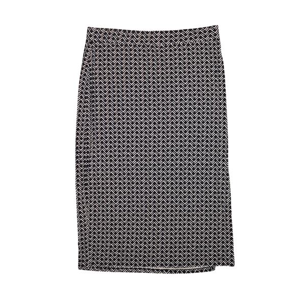 LIZ‎ CLAIBORNE NEW $37 Navy White Chevron Pull-On Stretch Maxi Skirt XXL - Picture 1 of 3